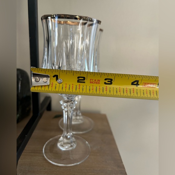 Set of 4 Cristal D'Arques-Durand Longchamp Gold Wine Glasses - Picture 5 of 5